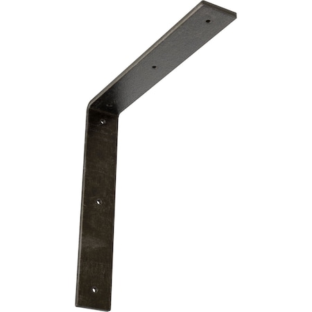 Ekena Millwork Hamilton Steel Bracket, Antiqued Warm Silver 2"W x 12"D x 12"H BKTM02X12X12HAAWS